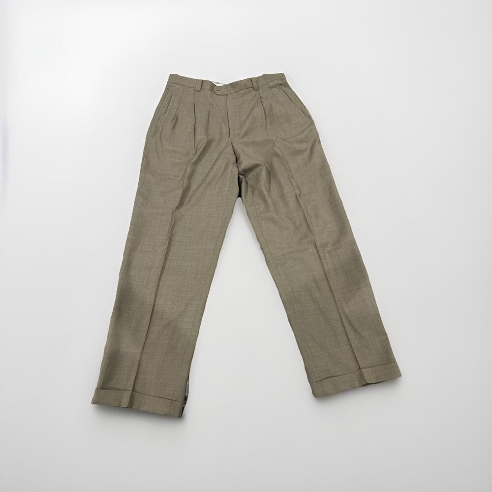 ZANELLA TAYLOR MENS TAN DRESS PANTS 35x30 RP $378 MADE ITALY GREAT COND!